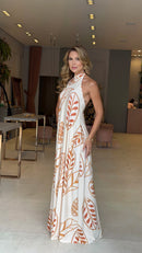 Vestido Frente Única Lesa Fundo Off White