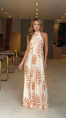 Vestido Frente Única Lesa Fundo Off White