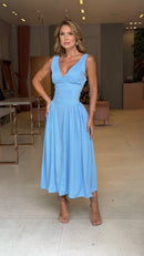 Vestido Midi Cinderela Azul