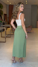 Saia Tricot Modal Com Bolso Emma